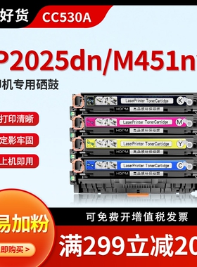 适用惠普2025硒鼓m451dn M476 M351 hp400 CC530 ce410 激光 黑色
