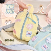 简约多层月事包旅行旅游经期m巾卫生巾收纳袋女便携化妆品收纳包