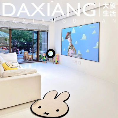 兔子手工枪刺异形客厅地毯北欧儿童卧室书房游戏衣帽间床边床尾毯