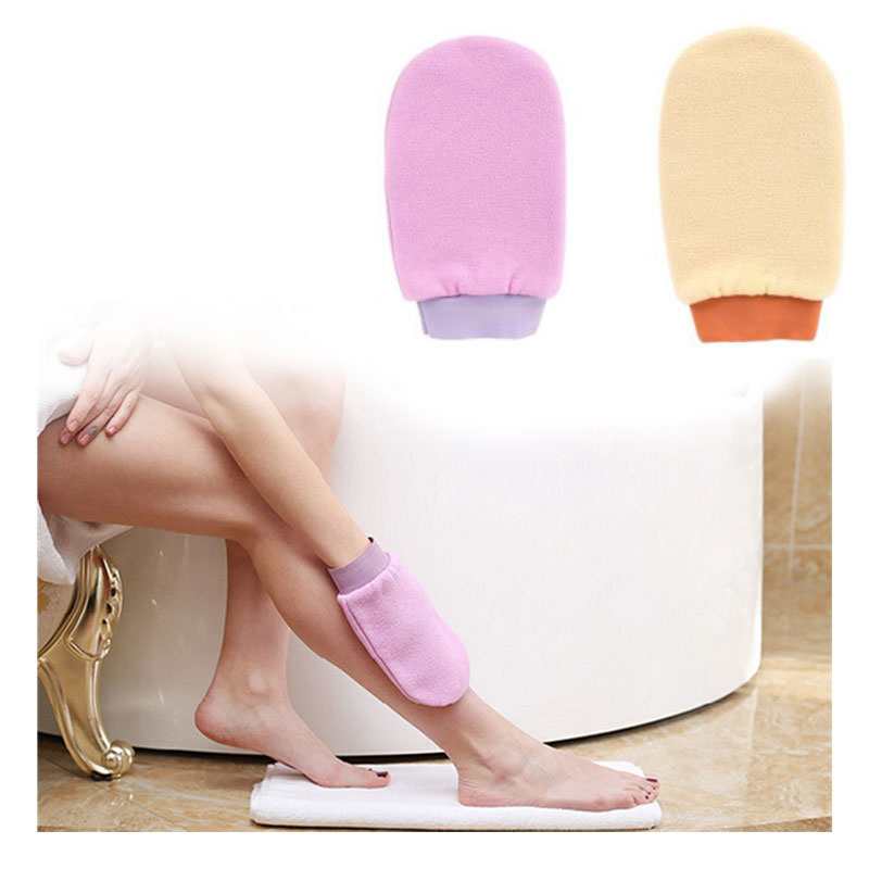 ;1Pc Shower Spa Exfoliator Two-sided Bath Glove Body Cleani