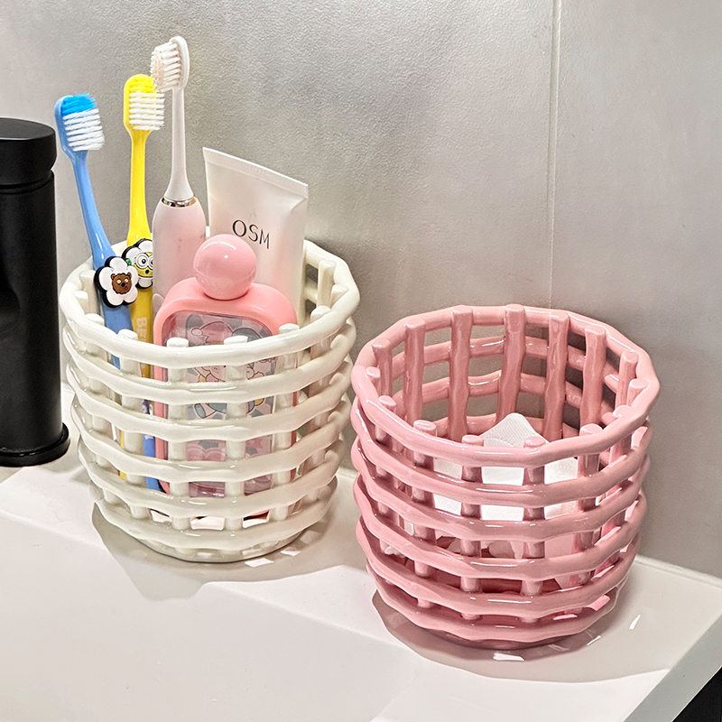 卫生间置物架收纳筐子