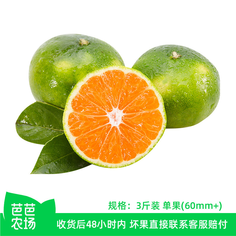【芭芭农场】青皮蜜桔3斤 单果60mm+ 包邮发货