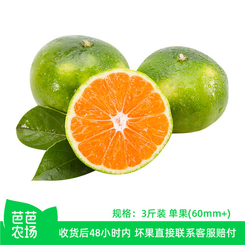【芭芭农场】青皮蜜桔3斤 单果60mm+ 包邮发货