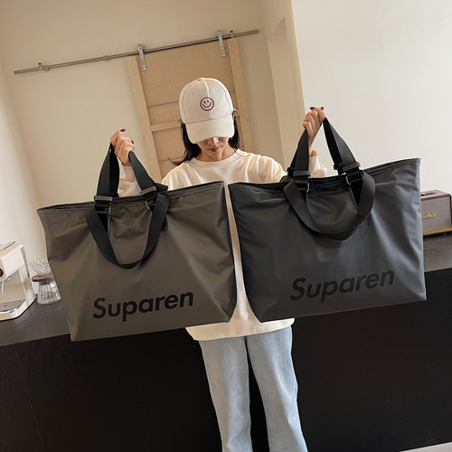 加厚加固软皮字母单肩旅行大包