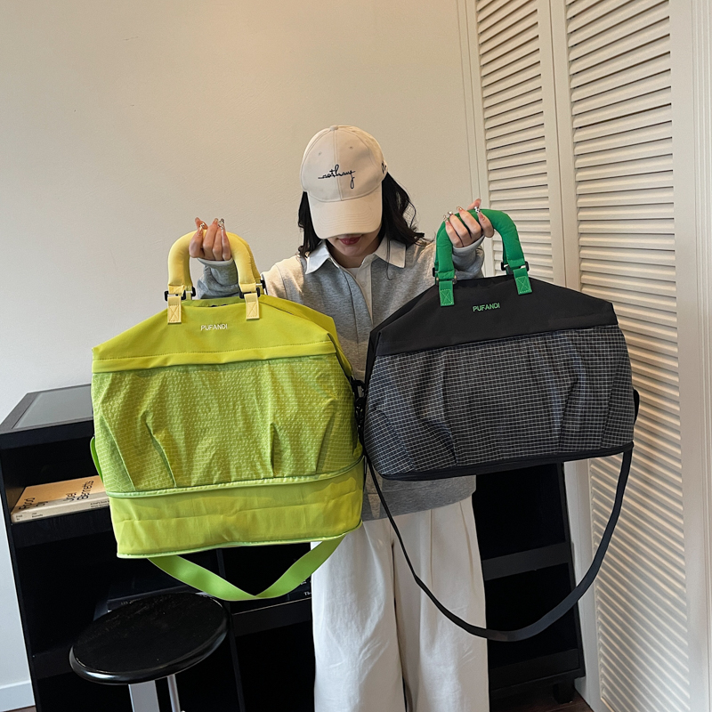 学院风牛津布旅行包出门便携套拉杆衣物包扩展干湿分离健身运动包