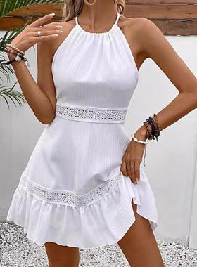 wmstar summer dress women sleeveless backless strapless