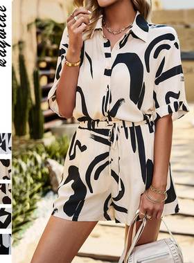 new piezas con estampado para mujer con cuello vuelto