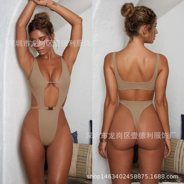 new swimwear women sexy one-piece swimsuit chain clause