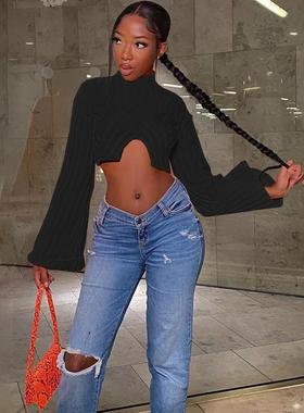 nibber autumn solid color pullovers clother for women