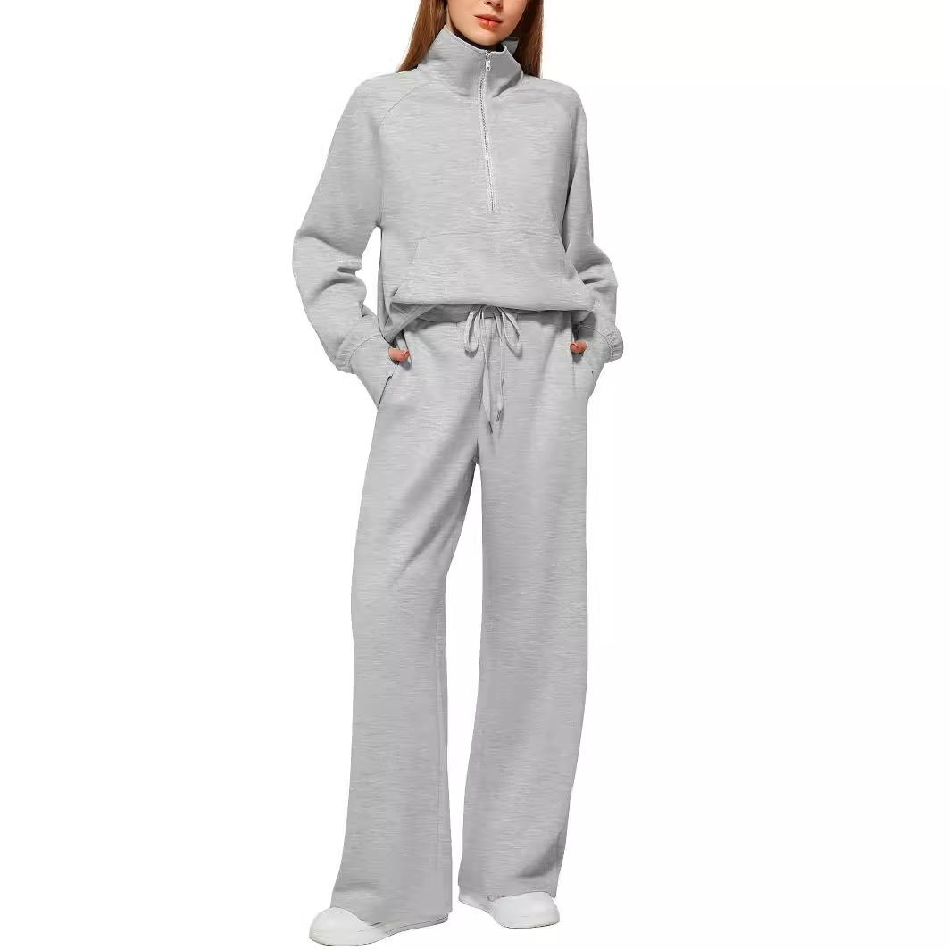 women for suit casual sweatpants wide-leg sweatshirt