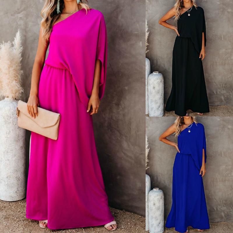 women for dress long elegant slits side and off-shoulder