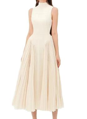 Summer stand-up collar temperament light mature style dress