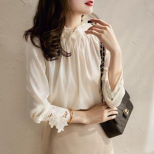 Mulberry Elastic Collar Funnel Top Temperament Loose for