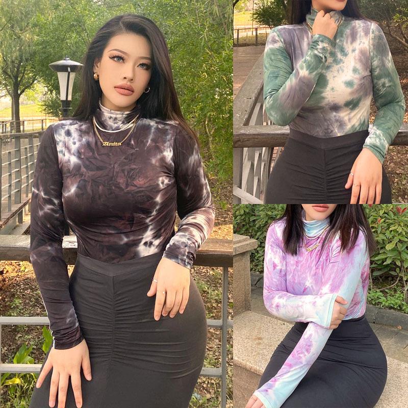 winter bodysuit tights color solid fit slim collar high