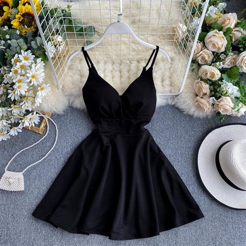 slimming womens skirt deep bottoming suspender dress