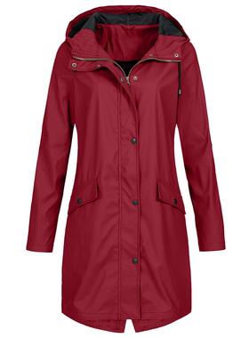 women jacket waterproof windbreakers womens mid-length