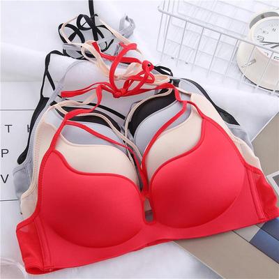 bra breast beautiful backless neck halter sexy girl bra cup