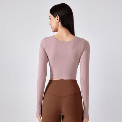 Clothes Running Womens Tight T-shirt Sleeve Sports Pilates