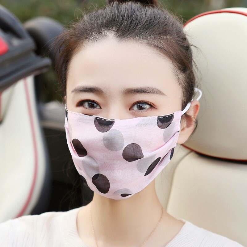 大码防晒口罩防晒夏女加大桑蚕丝透气遮阳面罩丝绸口罩超薄防尘面
