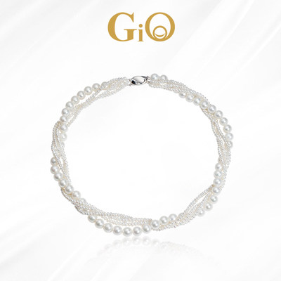 GiO淡水珍珠巴洛克珍珠项链925银