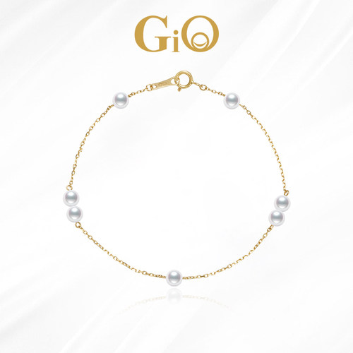 GiO海水珍珠满天星手链18K金