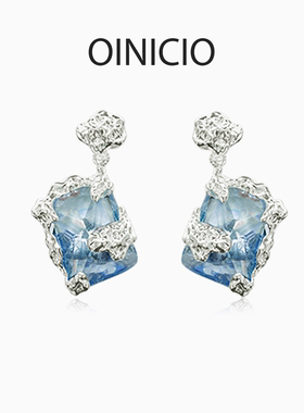 [papi酱同款]OINICIO初印絮咿系列海蓝纹理耳钉女耳饰新年礼物