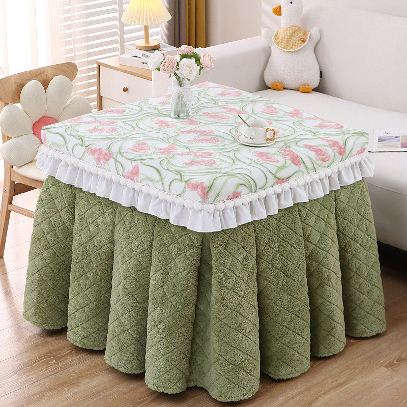 电炉罩套正方形珊瑚绒麻将机烤火罩双面绒揭盖款烤火桌子罩套定制,居家布艺,烤火罩,淘宝优惠券,粉丝福利购,淘宝优惠卷