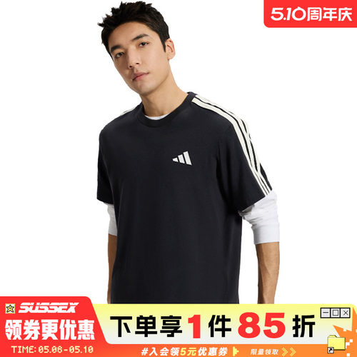 阿迪达斯运动训练休闲T恤