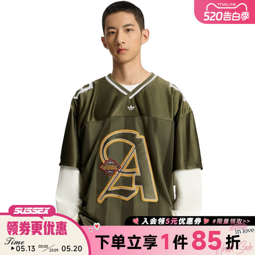 阿迪达斯运动训练休闲T恤