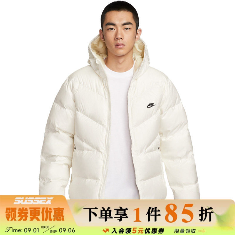 nike耐克冬季男子运动休闲连帽羽绒服外套HQ7791-133