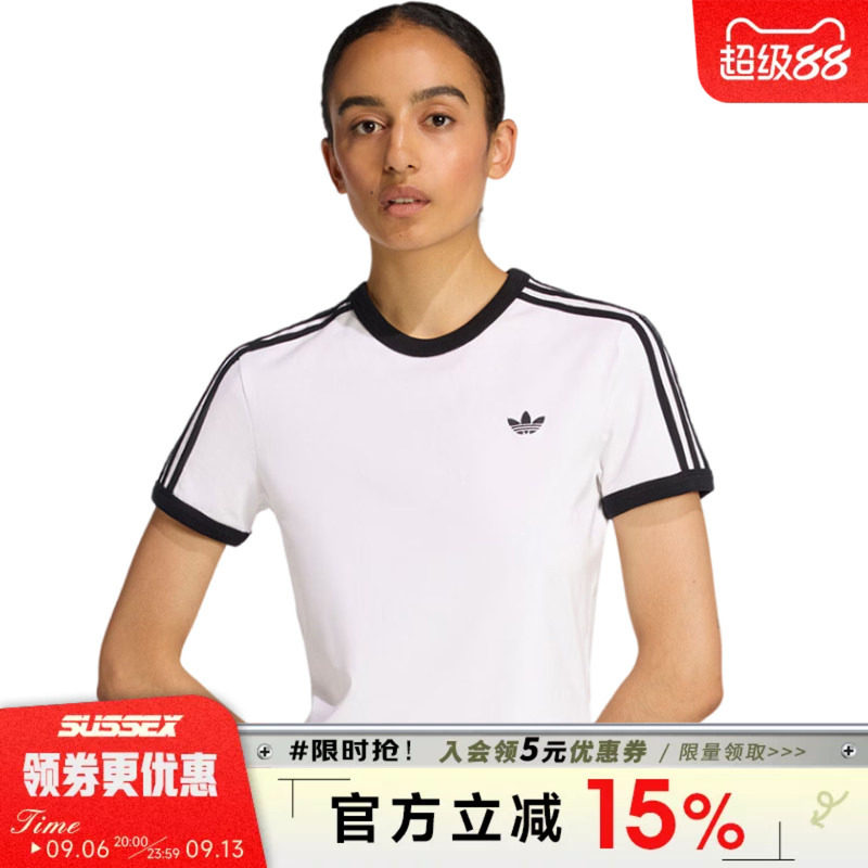 阿迪达斯运动训练休闲T恤图片