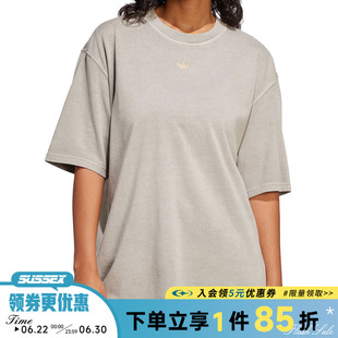 阿迪达斯三叶草夏季女子运动休闲圆领短袖T恤JI5730