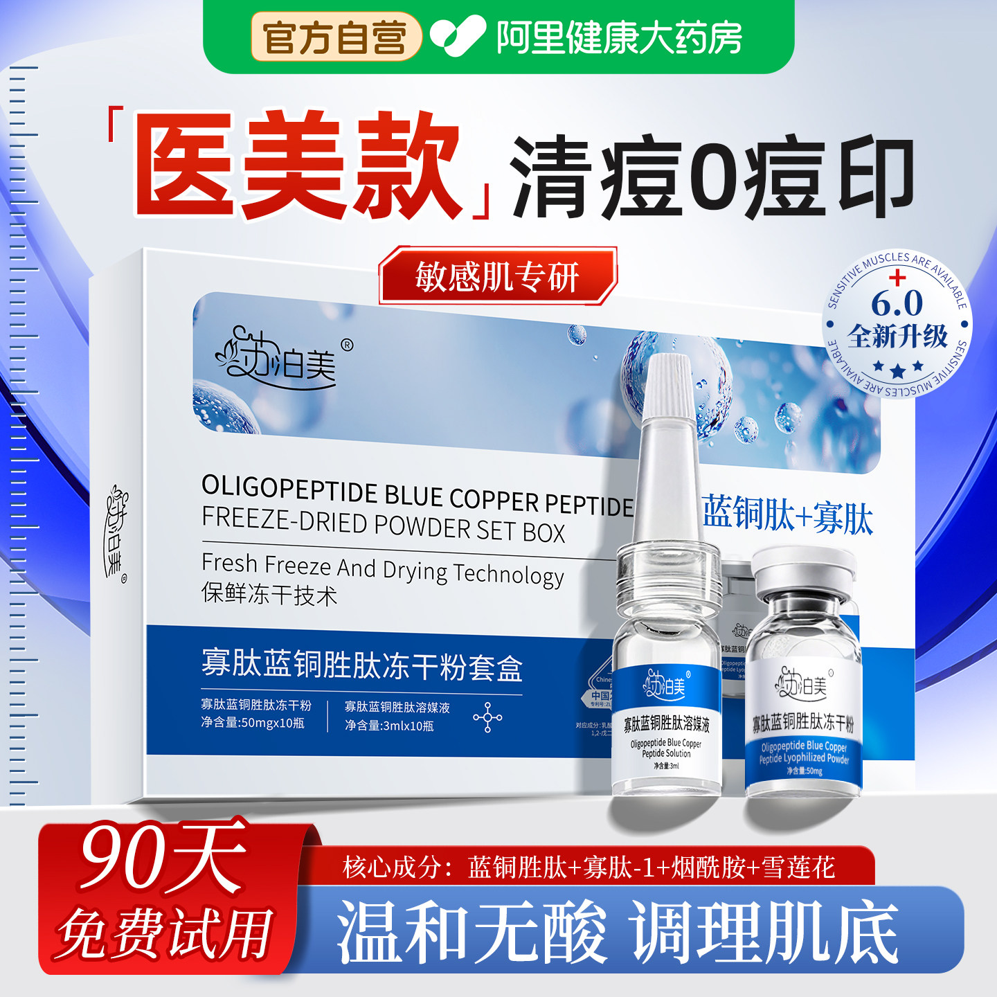 热销爆卖！蓝铜胜肽冻干粉图片