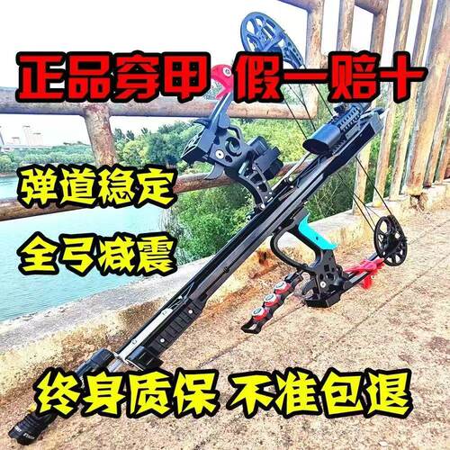 穿甲复合弓55连发9.5毫米钢珠射箭两用复合弓可改装夜视仪瞄具