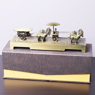 秦始皇陵兵马俑铜车马摆件一号z二安西号文创旅游纪念品送老外礼