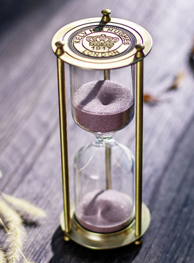 创意金属沙漏时0分钟计3器现代B简约办公室柜饰品酒装摆件乔迁礼