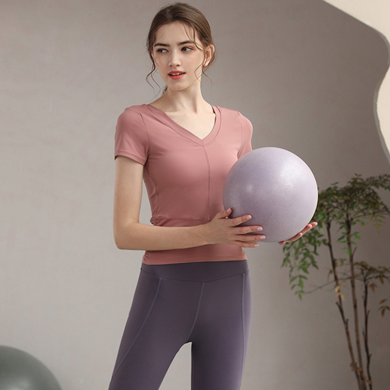 夏季款高端时尚专业运动健身瑜伽服女上衣普拉提衣服女含胸垫