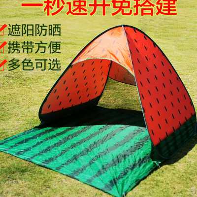 沙滩帐篷户外速开便携防晒遮阳防紫外线露野营全自动手抛儿童休闲
