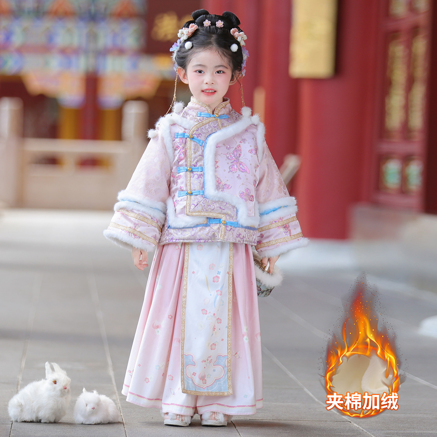 汉服女童冬装国风新款冬装格格服