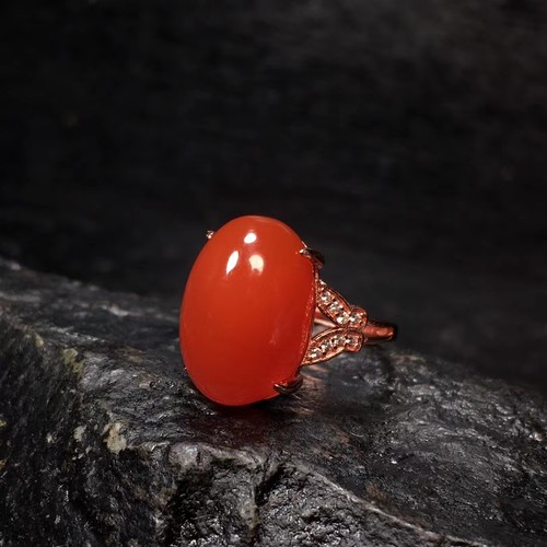 南红玛瑙戒指雅露气质本命年