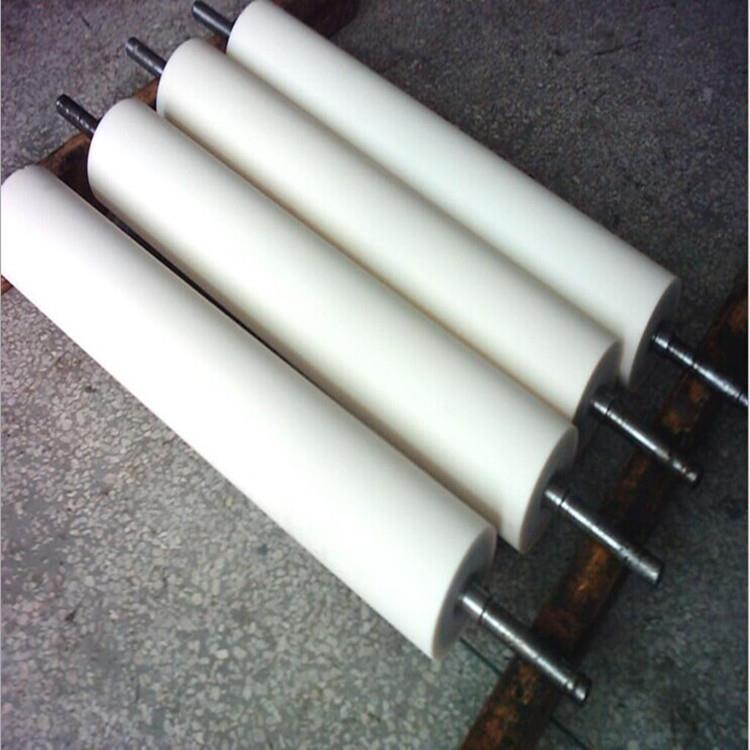 厂价供应白色聚氨酯胶辊包胶滚筒过胶辊机械配件欢迎来图来样制造