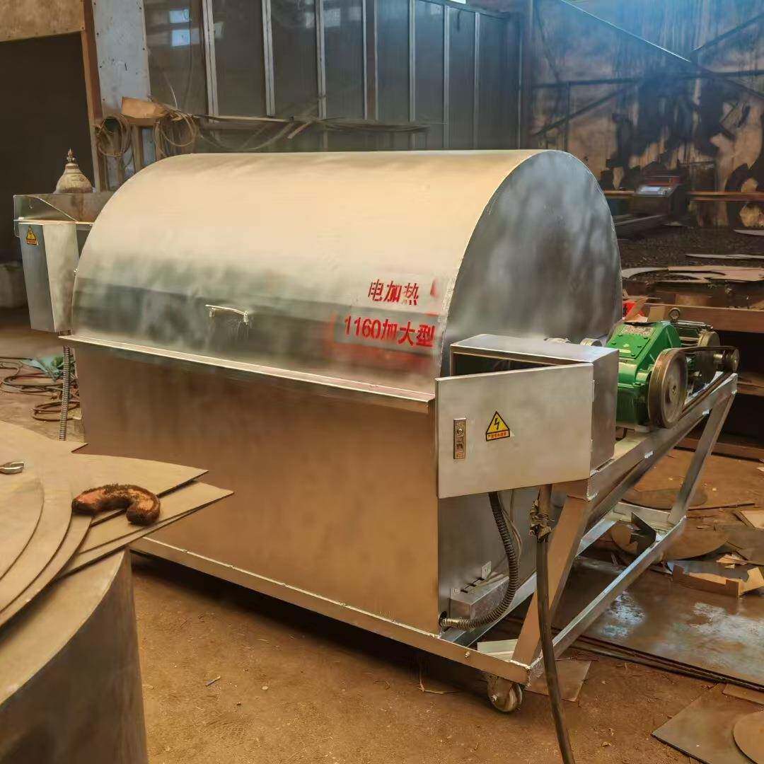 大型饲料豆子玉米翻炒机 煤气柴火翻炒机 新疆多功能炒货机价格