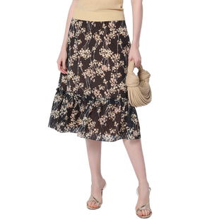 专柜正品马天奴女夏印花雪纺半身裙半裙子气质MRS442SKA0