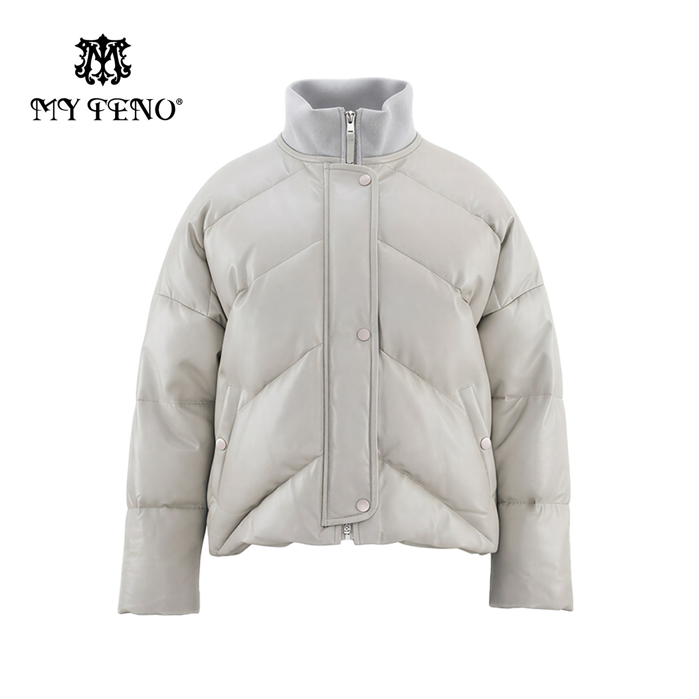 马天奴2025新款立领拉链短款绵羊皮羽绒服白鹅绒保暖外套时尚百搭,女装/女士精品,羽绒服,淘宝优惠券,粉丝福利购,淘宝优惠卷