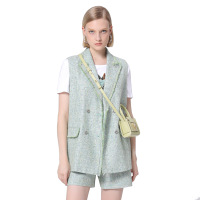 马天奴无袖小香风西装