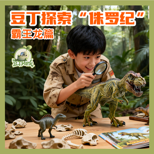 豆丁Park恐龙模型高仿真儿童男孩儿玩具侏罗纪霸王龙手办摆件礼物