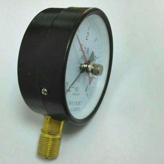 双针型压力表 记忆压力 直径100mm 压力0-4mpa 螺纹m20x1.5