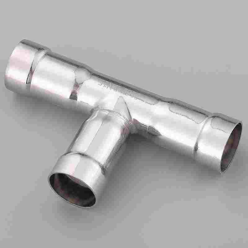 316L环压式管件等径三通薄壁不锈钢水管净水挤压外接三通穿线普通