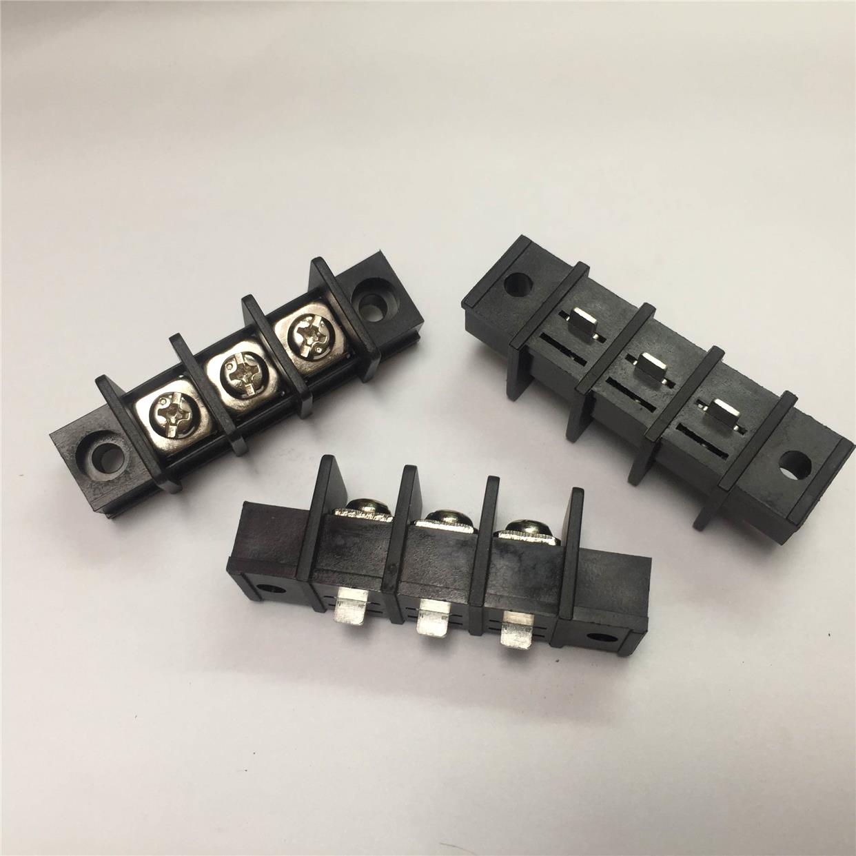 【厂家直销】栅栏式接线端子SY65H 11MM3P带耳朵 300V30A 焊脚3mm