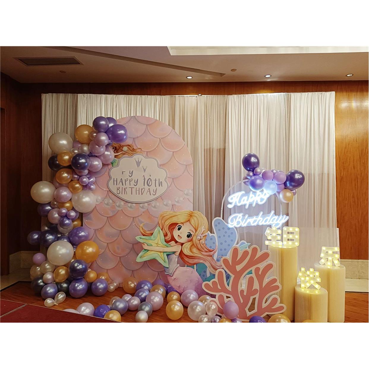 楠浠美丰婚礼舞台广告气球派对布场 可调节背景布幔架子